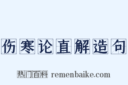 伤寒论直解造句是什么意思的图片